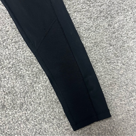 Zyia Active Leggings Women’s 2 Black Ribbed High Rise Capri Crop Workout Pants - Picture 3 of 8